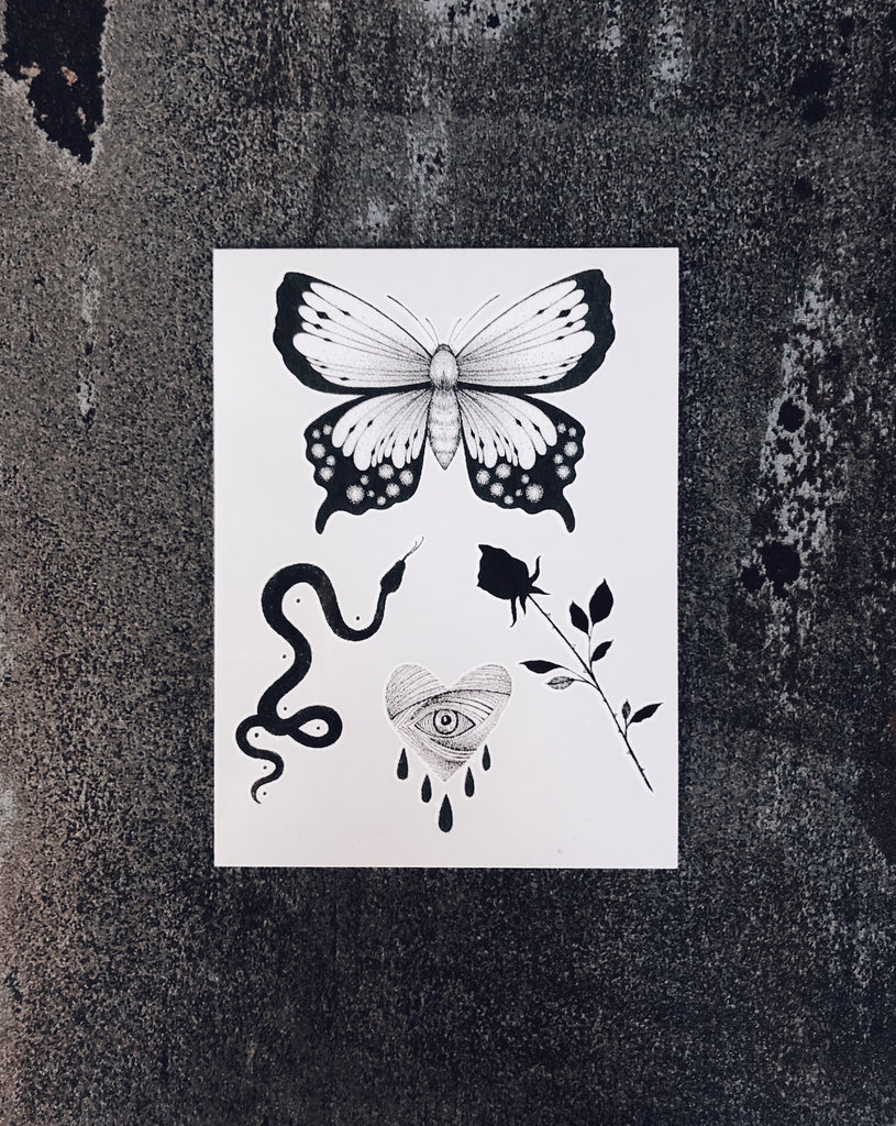 Tattoo "Butterfly set"