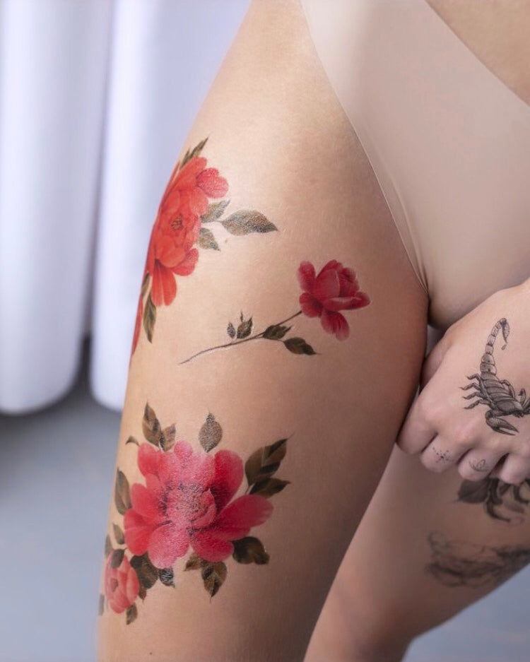 Mo.no.tattoo Floral Set