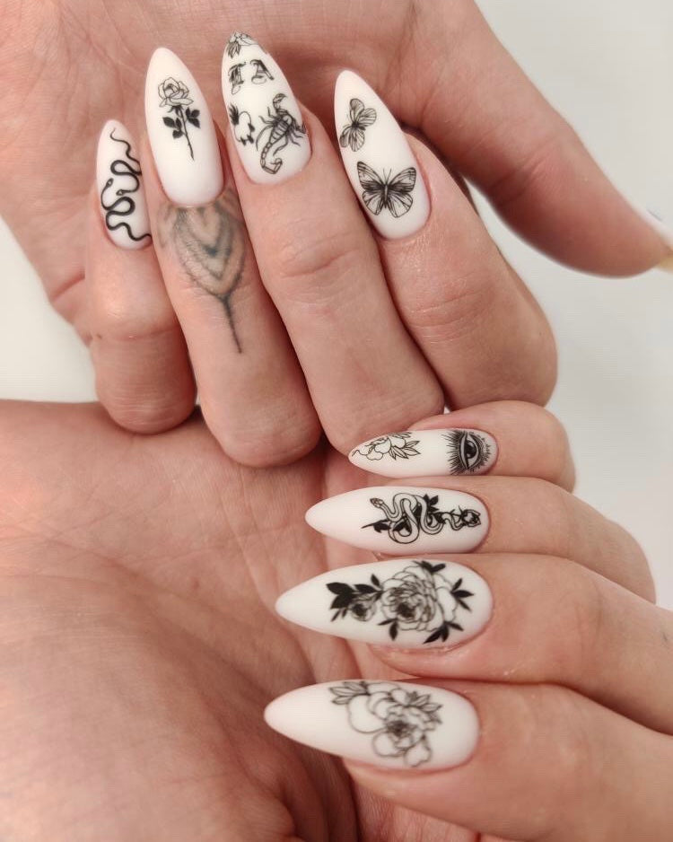 Nail ART Tattoo Set