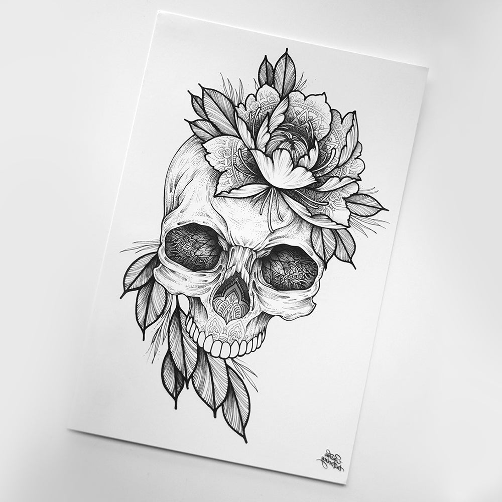 Tattoo "Floral Skull"