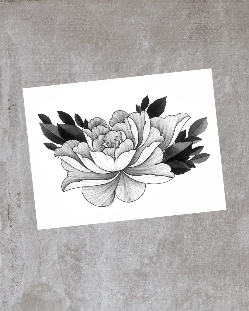 Tattoo "Dark Peony"