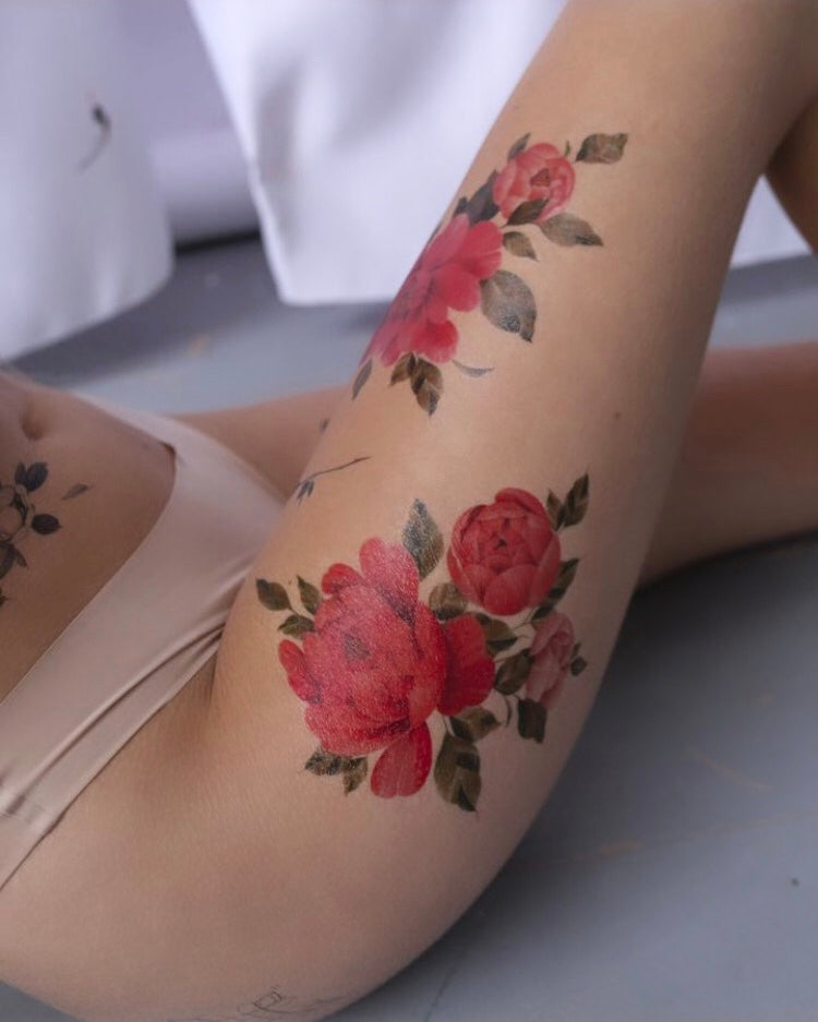 Mo.no.tattoo Floral Set
