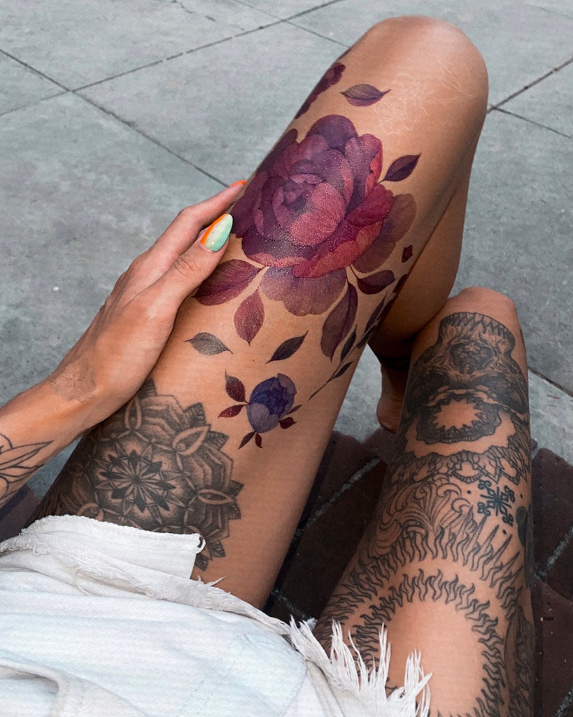 "Purple Bloom" Tattoo set
