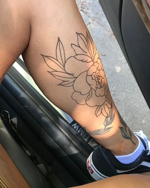 New Design Anime Style Flower Arm Tattoo – INK ART LINK