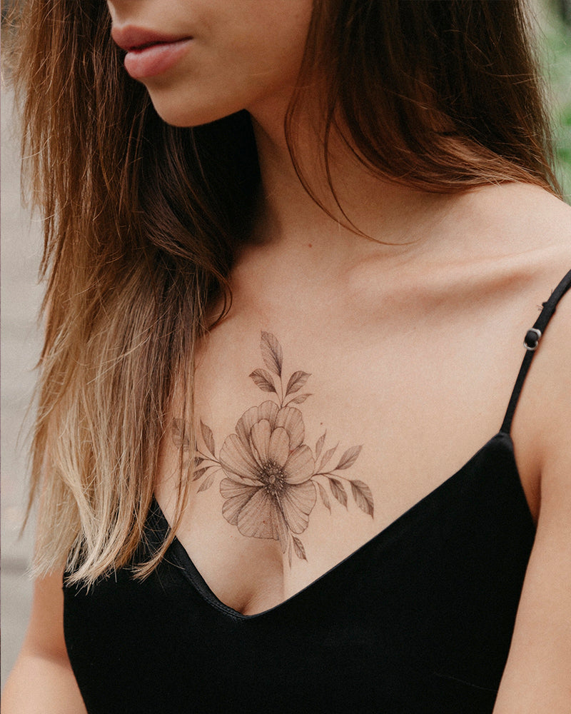 Tempotary tattoo set "California Flowers"