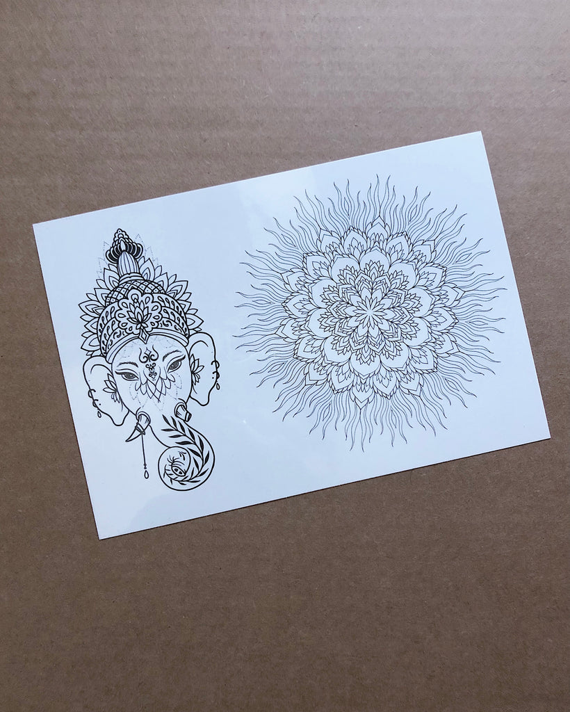 NEW! "Ganesha & Mandala" tattoo