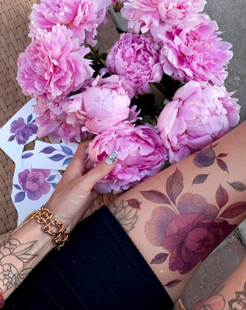 "Purple Bloom" Tattoo set