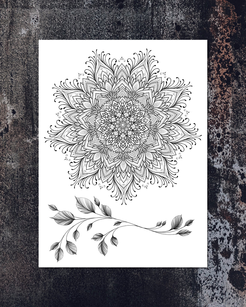 NEW! BIG MANDALA WITH LEAFS